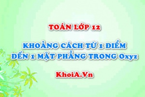 Tính khoảng cách từ 1 điểm đến 1 mặt phẳng trong không gian Oxyz và bài tập - Toán lớp 12